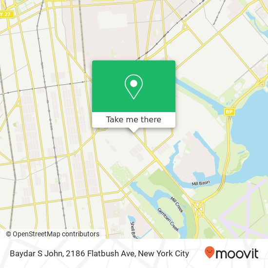 Mapa de Baydar S John, 2186 Flatbush Ave