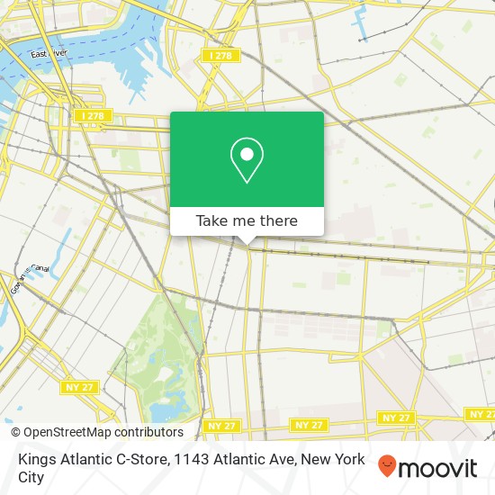 Mapa de Kings Atlantic C-Store, 1143 Atlantic Ave
