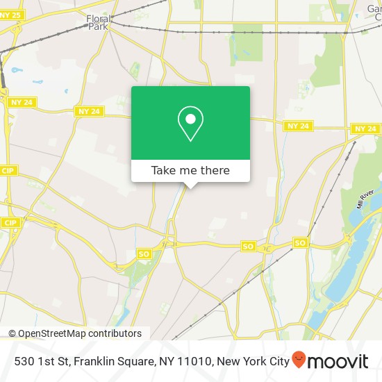 Mapa de 530 1st St, Franklin Square, NY 11010