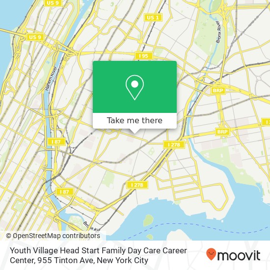 Youth Village Head Start Family Day Care Career Center, 955 Tinton Ave map