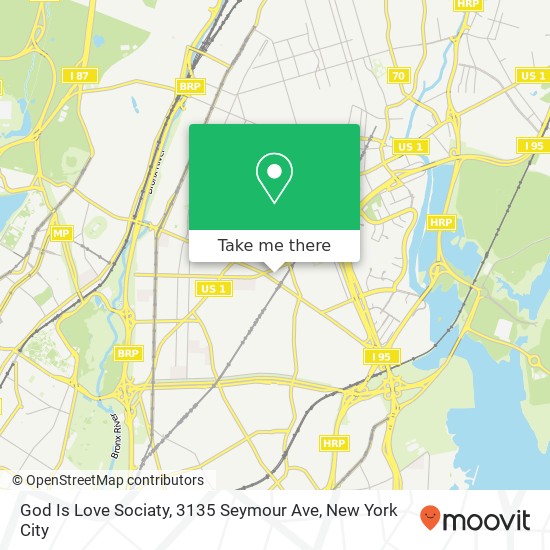 God Is Love Sociaty, 3135 Seymour Ave map