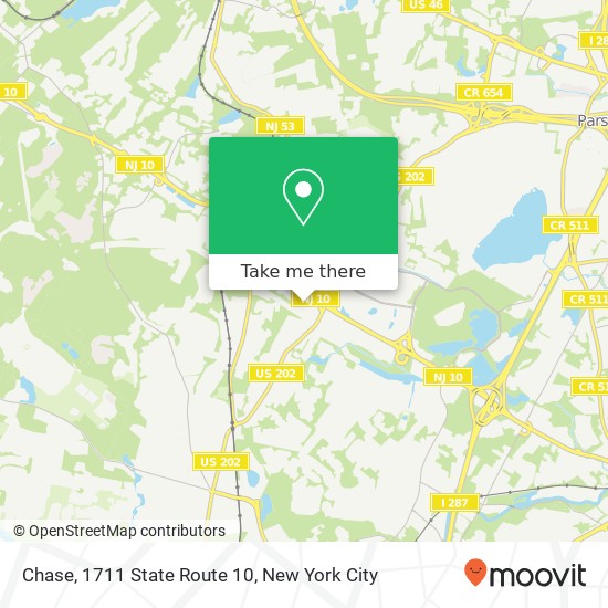 Mapa de Chase, 1711 State Route 10