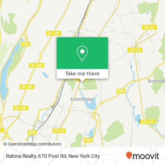 Mapa de Rabina Realty, 670 Post Rd