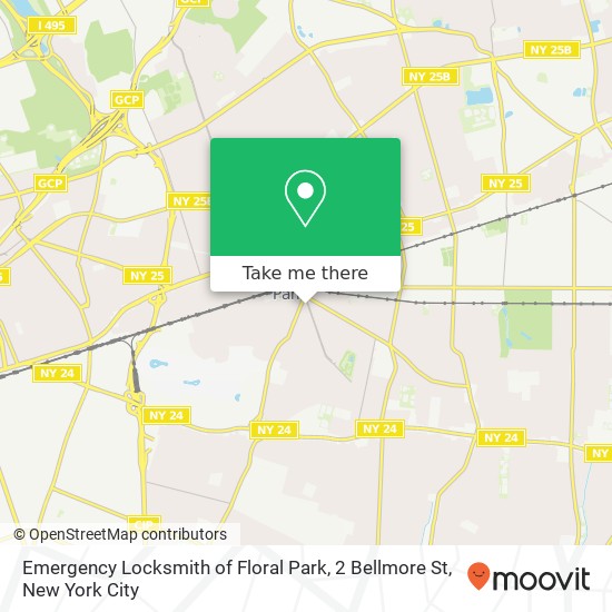 Mapa de Emergency Locksmith of Floral Park, 2 Bellmore St
