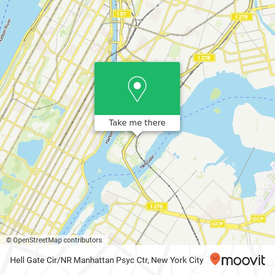 Hell Gate Cir / NR Manhattan Psyc Ctr map