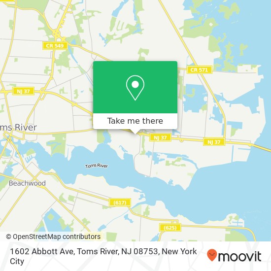 1602 Abbott Ave, Toms River, NJ 08753 map