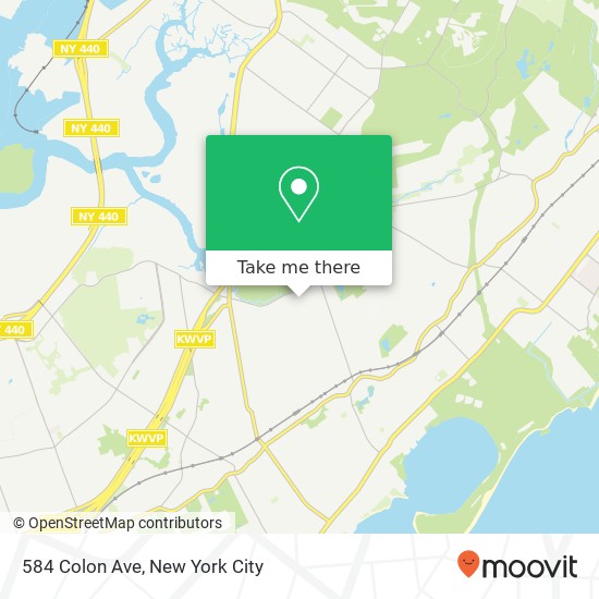 Mapa de 584 Colon Ave, Staten Island, NY 10308