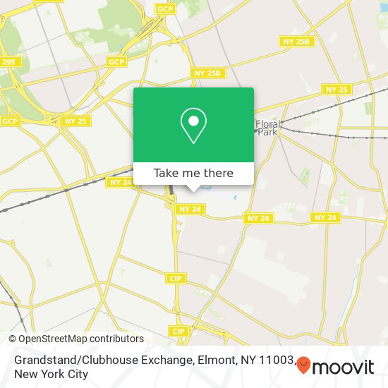 Mapa de Grandstand / Clubhouse Exchange, Elmont, NY 11003
