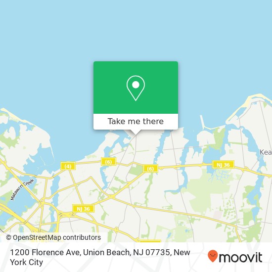 1200 Florence Ave, Union Beach, NJ 07735 map