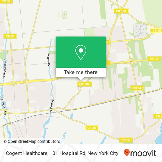 Mapa de Cogent Healthcare, 101 Hospital Rd