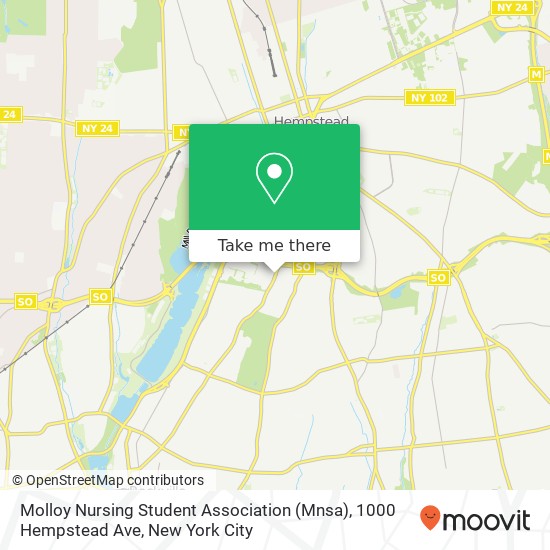 Molloy Nursing Student Association (Mnsa), 1000 Hempstead Ave map