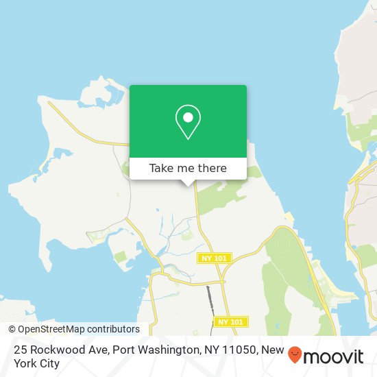 Mapa de 25 Rockwood Ave, Port Washington, NY 11050