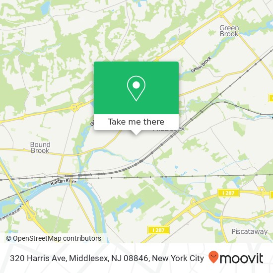 Mapa de 320 Harris Ave, Middlesex, NJ 08846