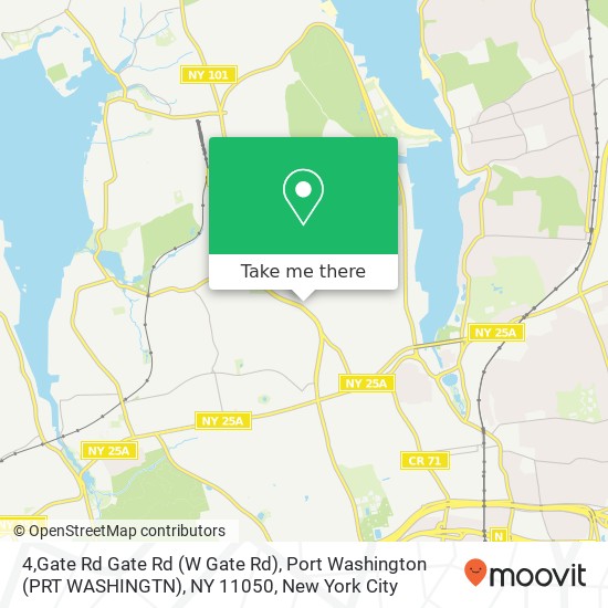 Mapa de 4,Gate Rd Gate Rd (W Gate Rd), Port Washington (PRT WASHINGTN), NY 11050