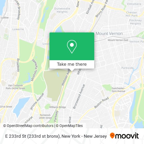 Mapa de E 233rd St (233rd st bronx)