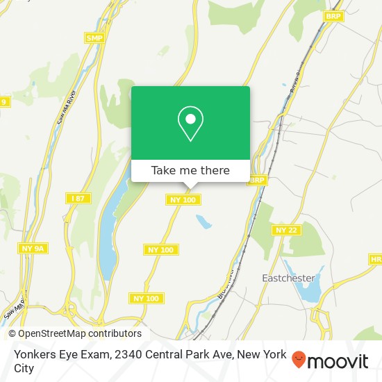 Mapa de Yonkers Eye Exam, 2340 Central Park Ave