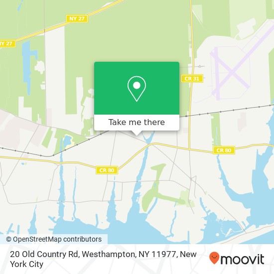 Mapa de 20 Old Country Rd, Westhampton, NY 11977