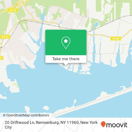 Mapa de 20 Driftwood Ln, Remsenburg, NY 11960