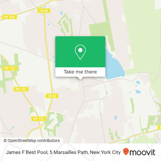 Mapa de James F Best Pool, 5 Marsailles Path