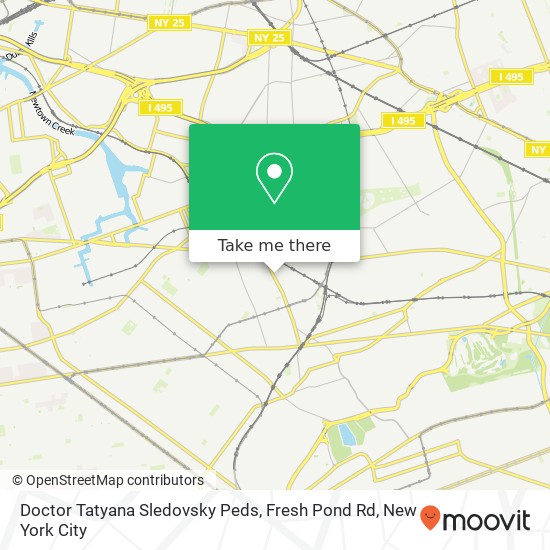 Doctor Tatyana Sledovsky Peds, Fresh Pond Rd map