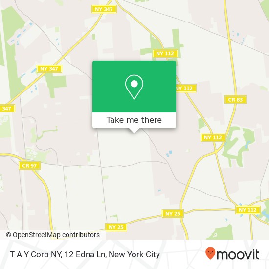 T A Y Corp NY, 12 Edna Ln map