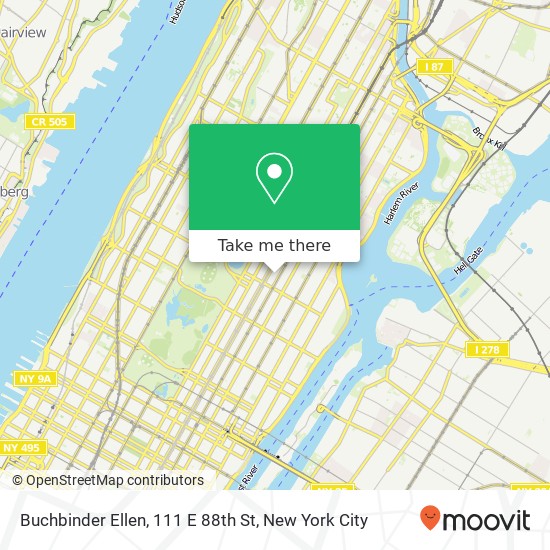 Buchbinder Ellen, 111 E 88th St map
