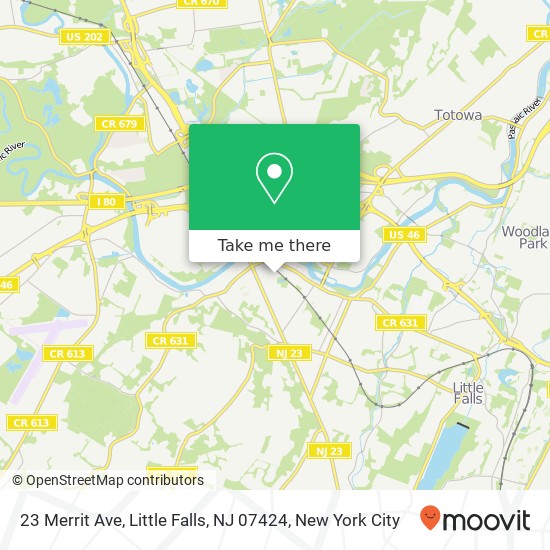 Mapa de 23 Merrit Ave, Little Falls, NJ 07424