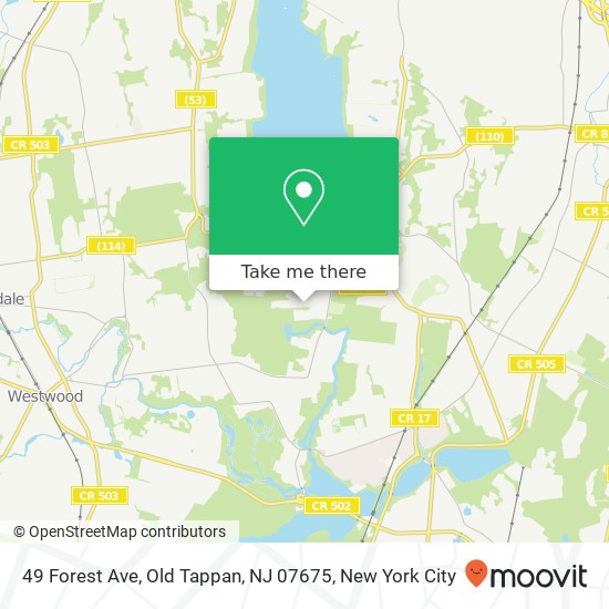Mapa de 49 Forest Ave, Old Tappan, NJ 07675