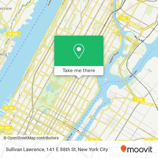 Mapa de Sullivan Lawrence, 141 E 88th St