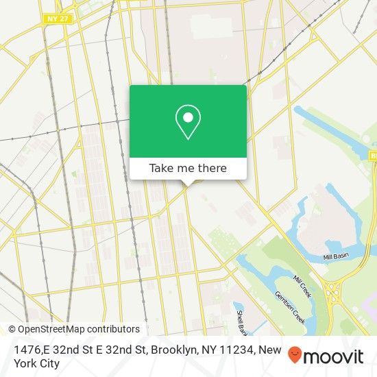 1476,E 32nd St E 32nd St, Brooklyn, NY 11234 map