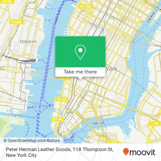 Peter Herman Leather Goods, 118 Thompson St map