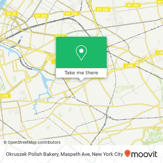 Mapa de Okruszek Polish Bakery, Maspeth Ave