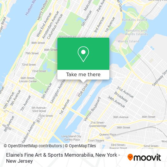 Elaine's Fine Art & Sports Memorabilia map