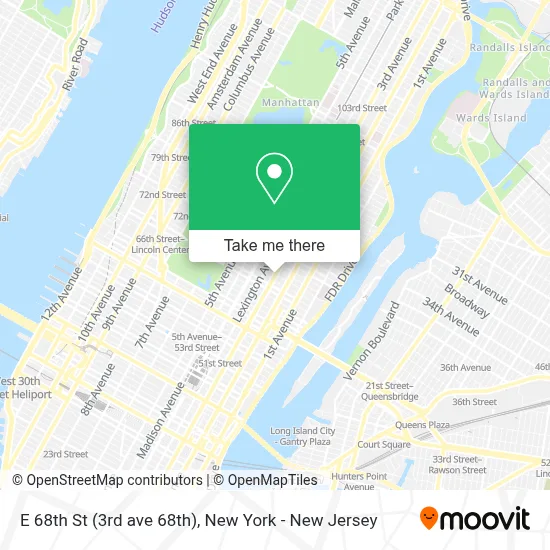 E 68th St (3rd ave 68th) map