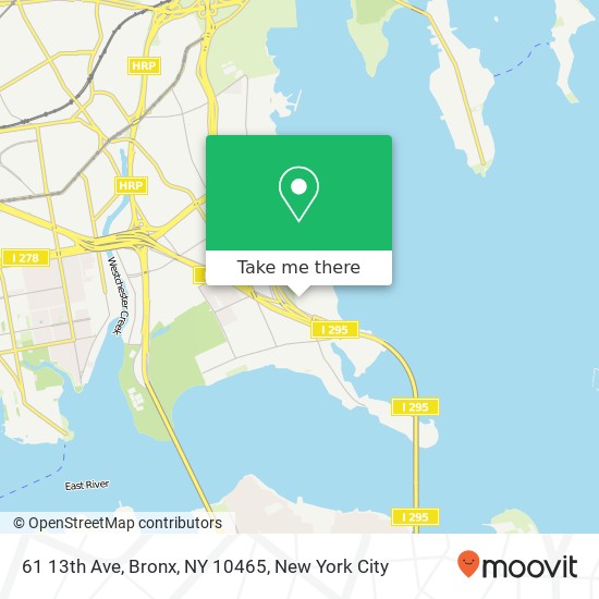 Mapa de 61 13th Ave, Bronx, NY 10465