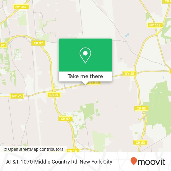 AT&T, 1070 Middle Country Rd map