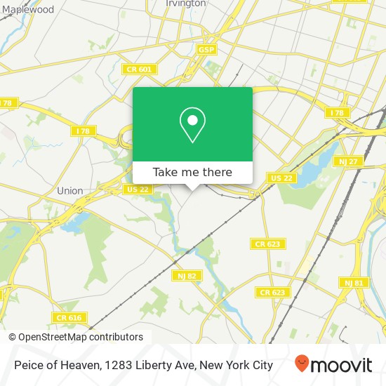 Mapa de Peice of Heaven, 1283 Liberty Ave