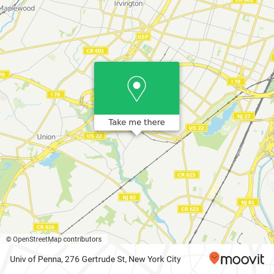 Mapa de Univ of Penna, 276 Gertrude St