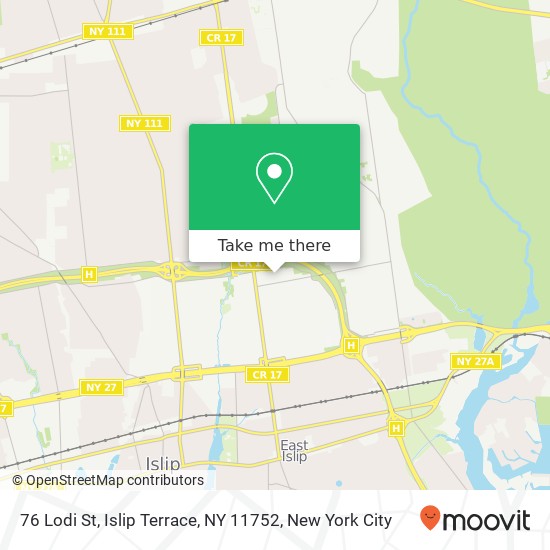 76 Lodi St, Islip Terrace, NY 11752 map