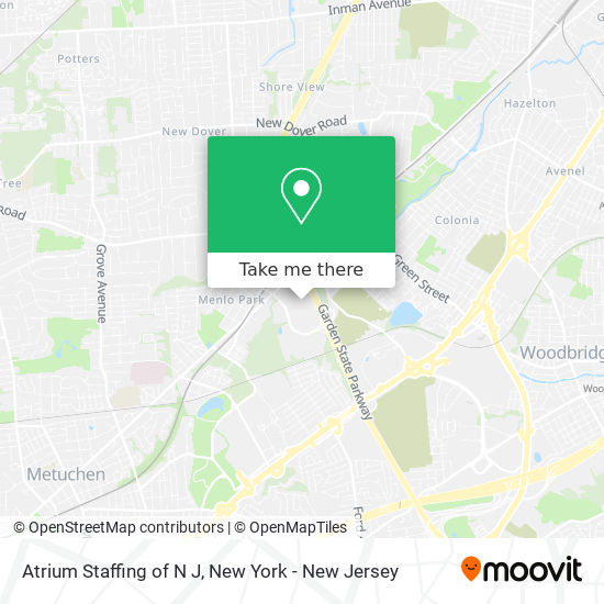 Atrium Staffing of N J map