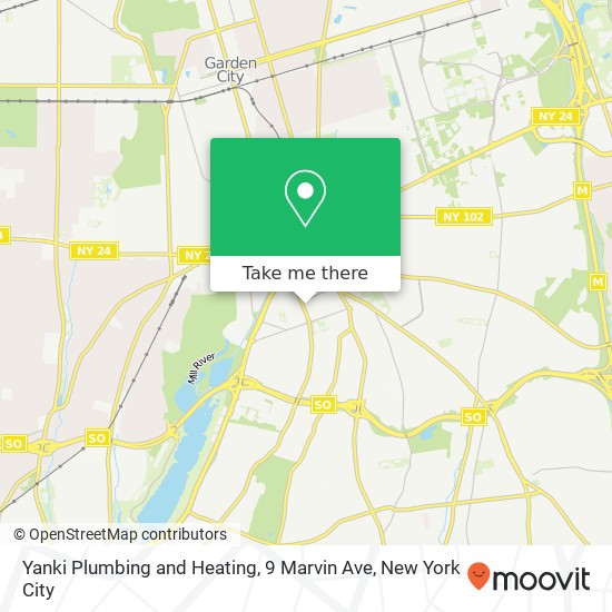 Yanki Plumbing and Heating, 9 Marvin Ave map
