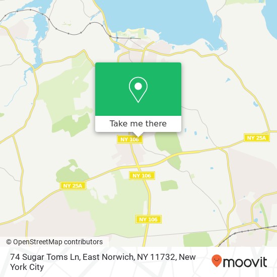 Mapa de 74 Sugar Toms Ln, East Norwich, NY 11732