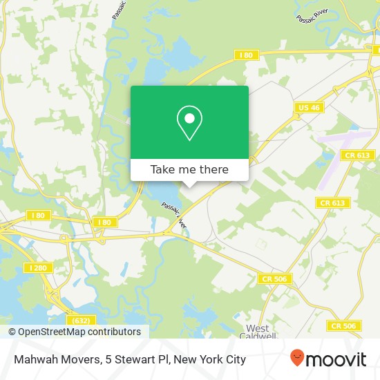Mahwah Movers, 5 Stewart Pl map