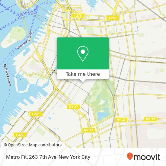 Metro Fit, 263 7th Ave map