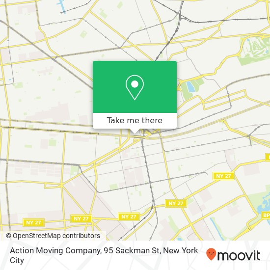 Mapa de Action Moving Company, 95 Sackman St