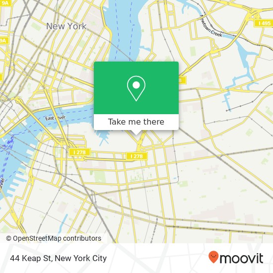Mapa de 44 Keap St, Brooklyn, NY 11249