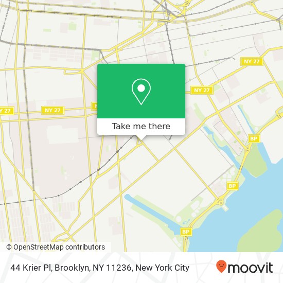 Mapa de 44 Krier Pl, Brooklyn, NY 11236