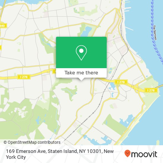 Mapa de 169 Emerson Ave, Staten Island, NY 10301