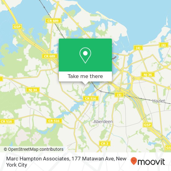 Mapa de Marc Hampton Associates, 177 Matawan Ave