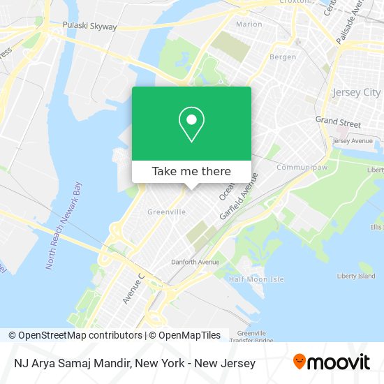 NJ Arya Samaj Mandir map